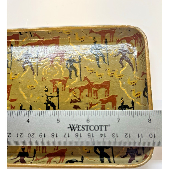 60's MCM Mini Serving Tray Alcohol Proof Tray Japan 8" x 5" Kitschy Cute DUCKS - Picture 5 of 7